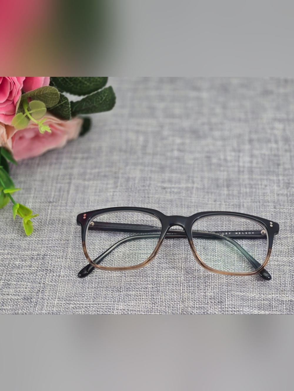 Bailey Nelson Eyeglasses Alfie ll BNA788 Gradient Black Brown Full Rim 53-19-145